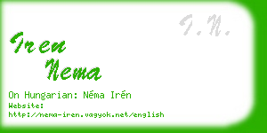iren nema business card